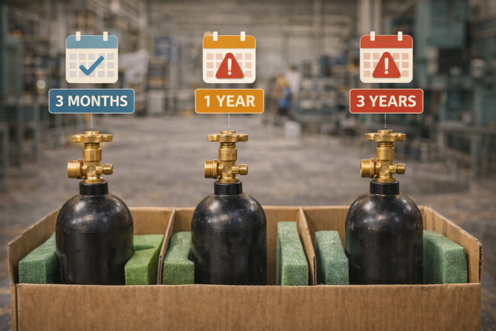 How Long Can CO2 Cylinders Sit in Storage Before They Should Be Refilled?